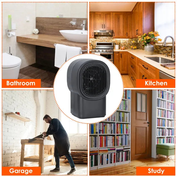 400W Portable Electric Space Heater Mini Desktop Fan Heater Personal Small Space Heater For Home Office