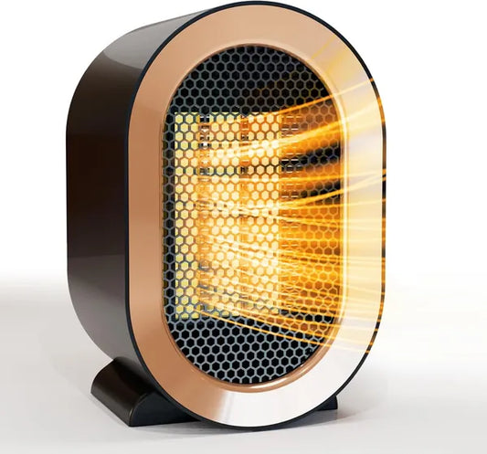 Electric Space Heater - 1200W Energy-Efficient Heater For Indoor Use. This Two-speed Portable Heater Fan Is Perfect For Offices, Providing Adjustable Warmth (White)